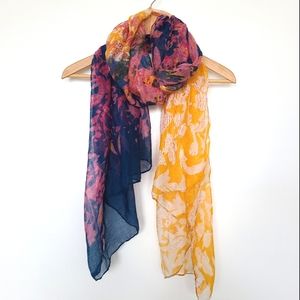 Tri-color Abstract Lightweight Blanket Scarf
